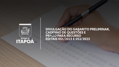 Portal Do Cidadão - MUNICIPIO DE ITAPOA/SC - DIVULGAÇÃO DO GABARITO ...