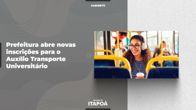 Prefeitura abre novas inscrições para o Auxílio Transporte Universitário